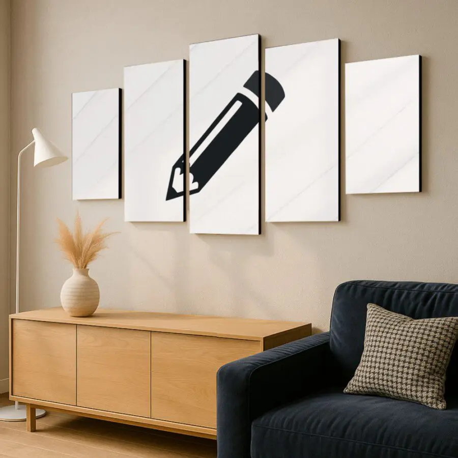 Mural cinco piezas personalizado