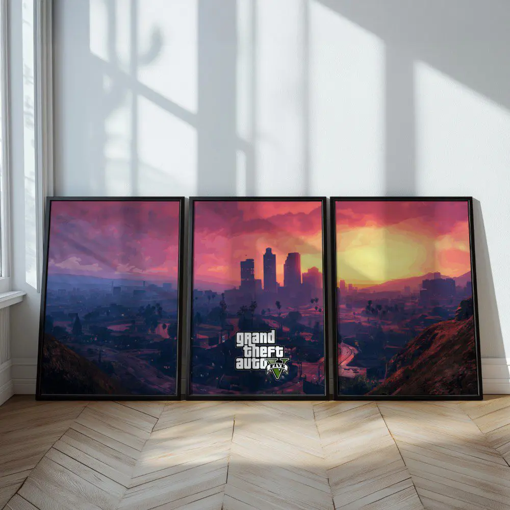 Mural Tríptico GTA V - Los Santos