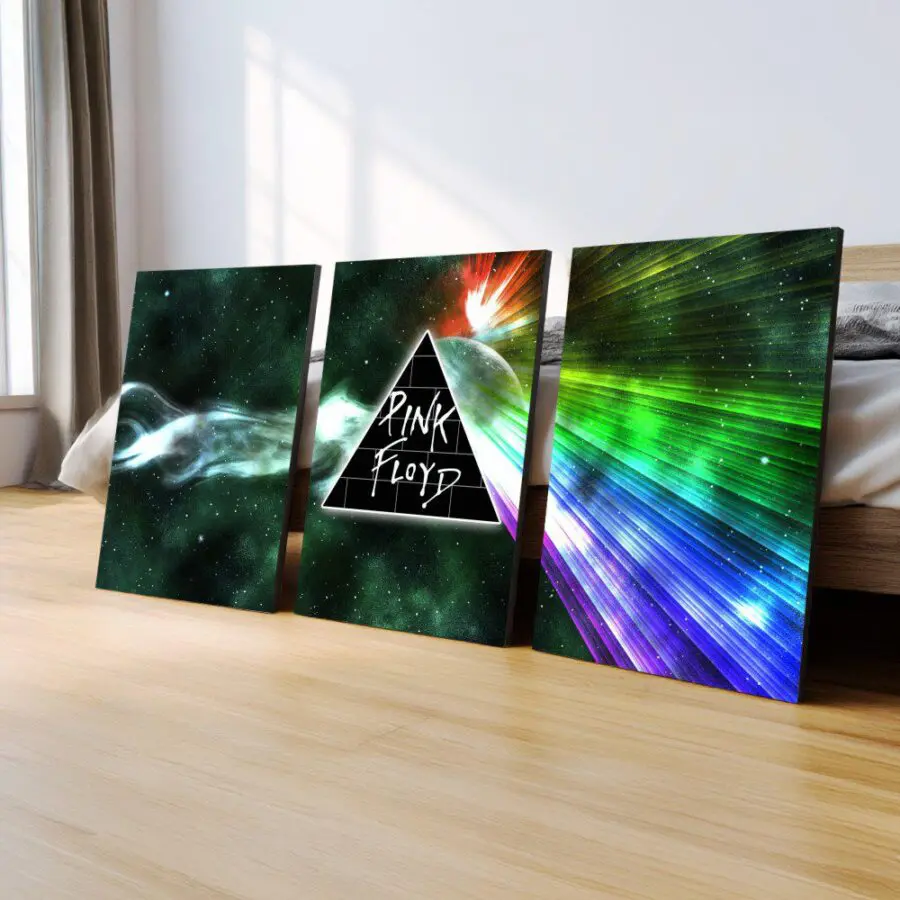 Mural Tríptico Pink Floyd