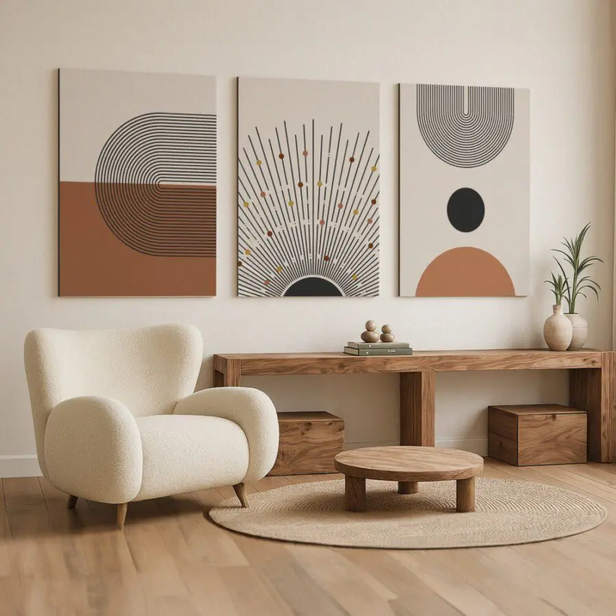 Mural Tríptico Desert Sun