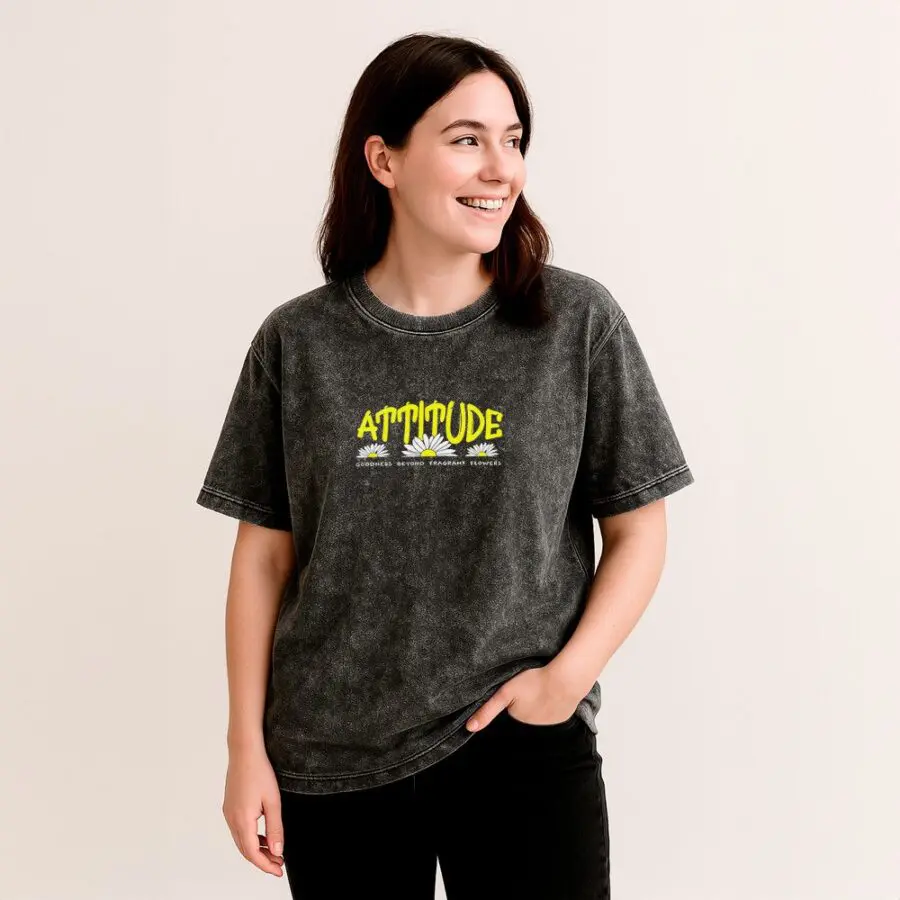 Remera Acid Wash Attitude