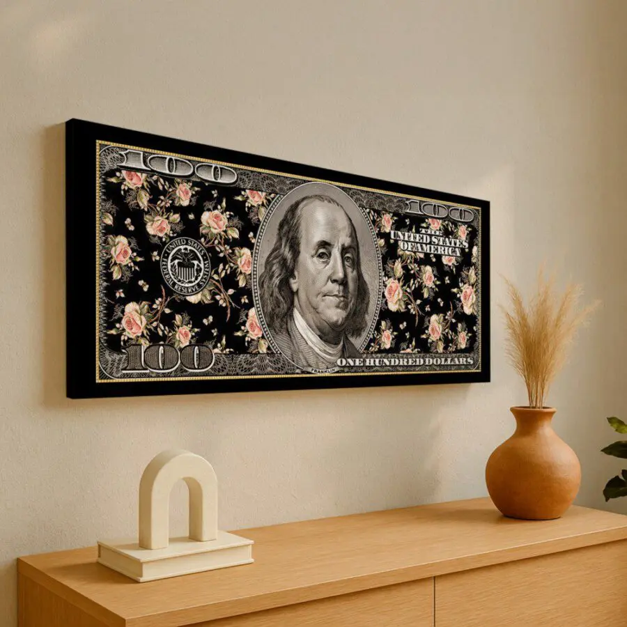 Mural Billete con Rosas