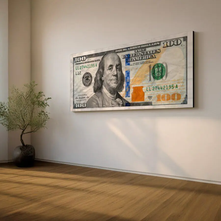 Mural Billete de 100 Dólares