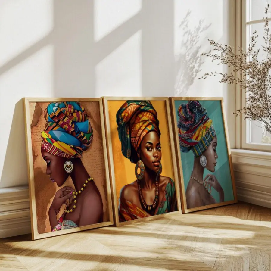 Mural Tríptico Mujeres de África