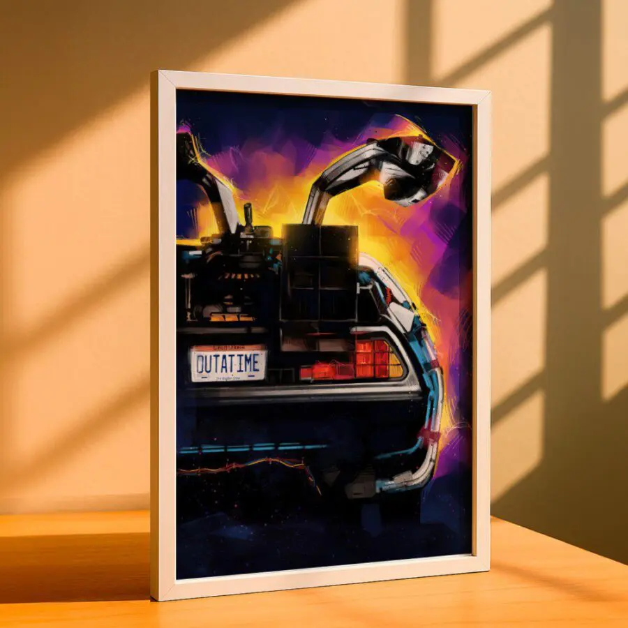 Cuadro de Volver al Futuro - Delorean