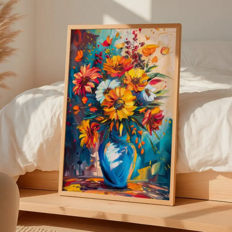 Cuadro de Florero Acuarela