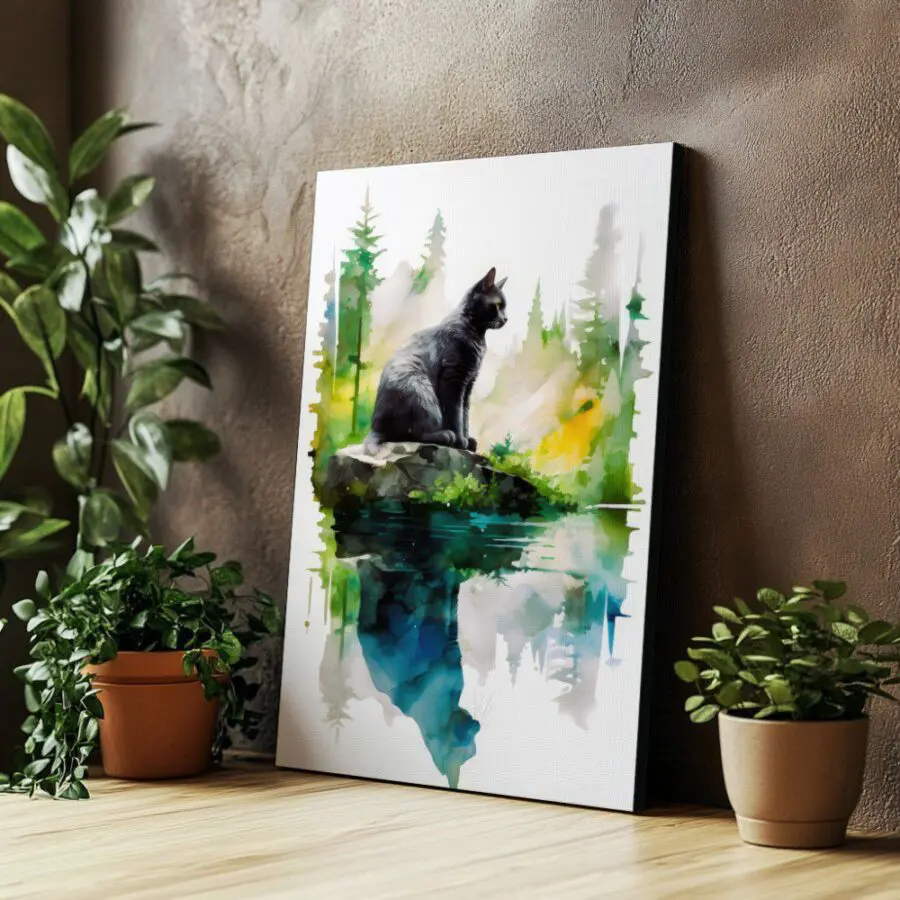 Cuadro de Gato Negro