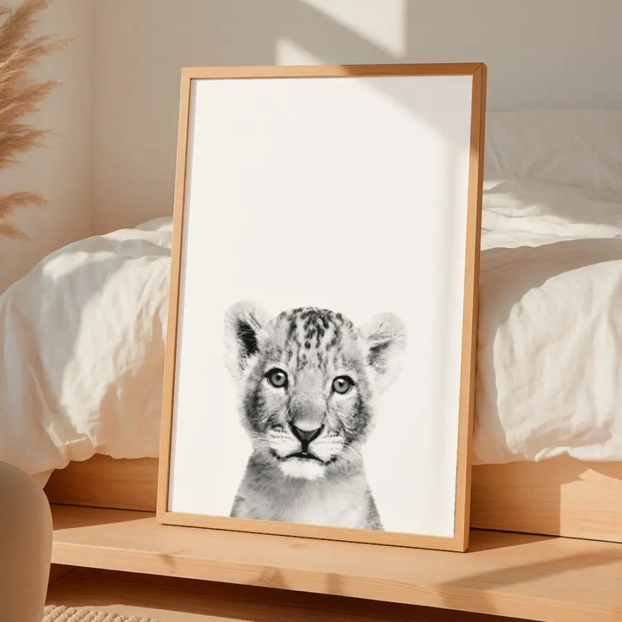 Cuadro de León bebé