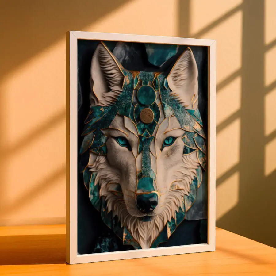 Cuadro de Lobo de Jade