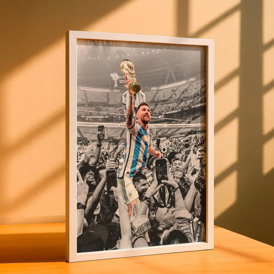 Cuadro de Messi Campeón del Mundo