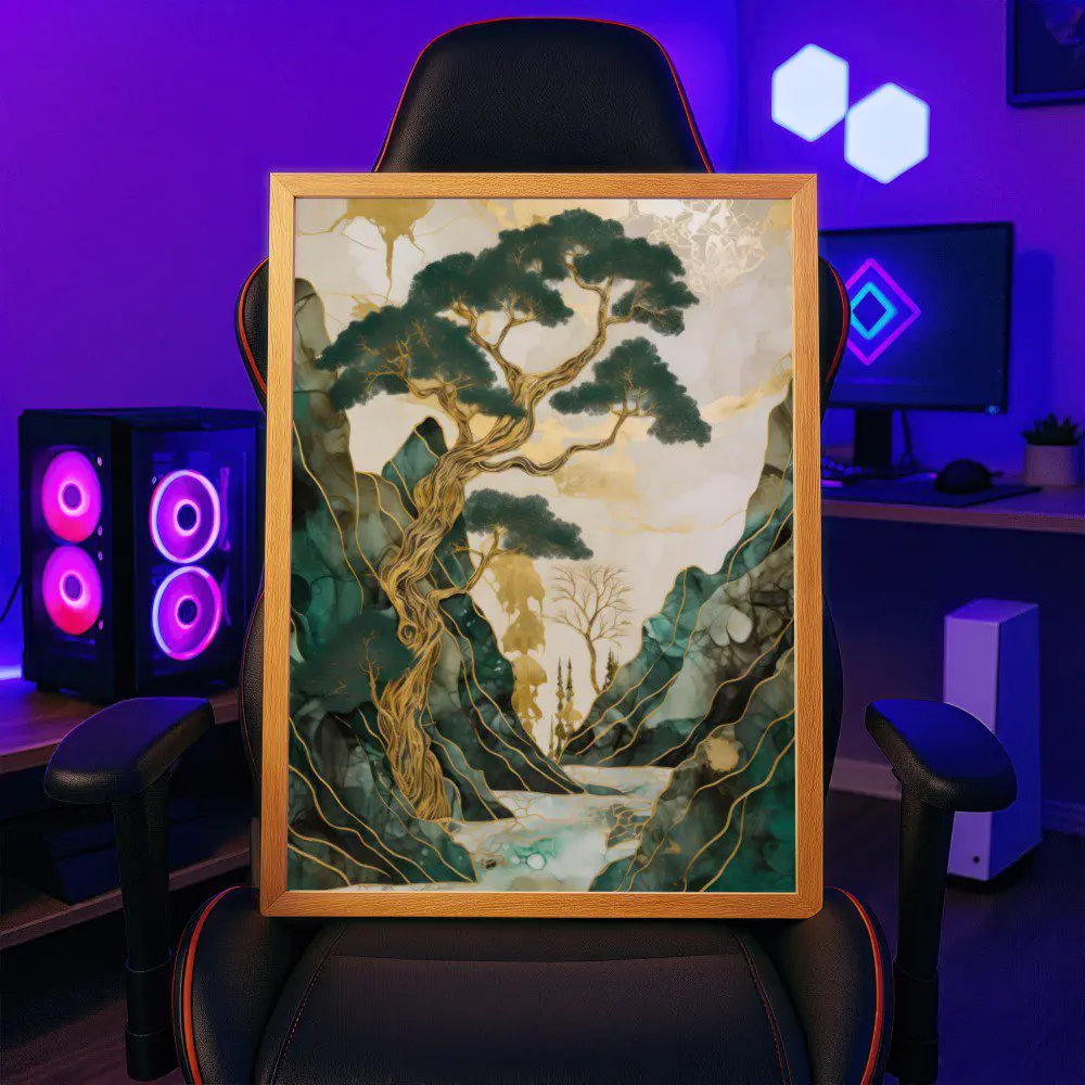 Cuadro de Montañas serenas de Bonsai - Imagen 5