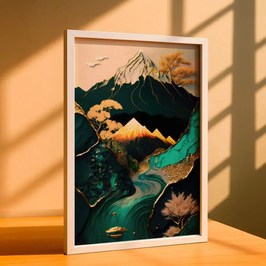 Cuadro de Monte Fuji Abstracto