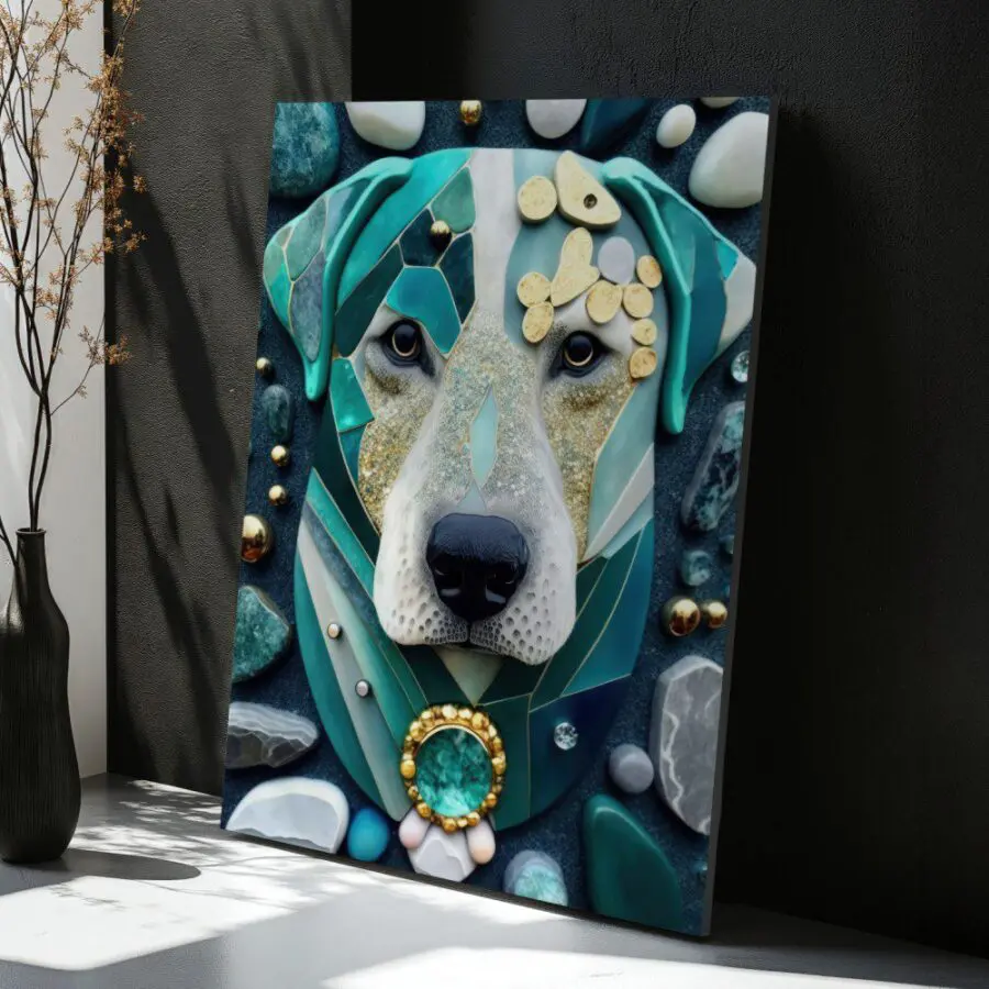 Cuadro de Perro de Jade