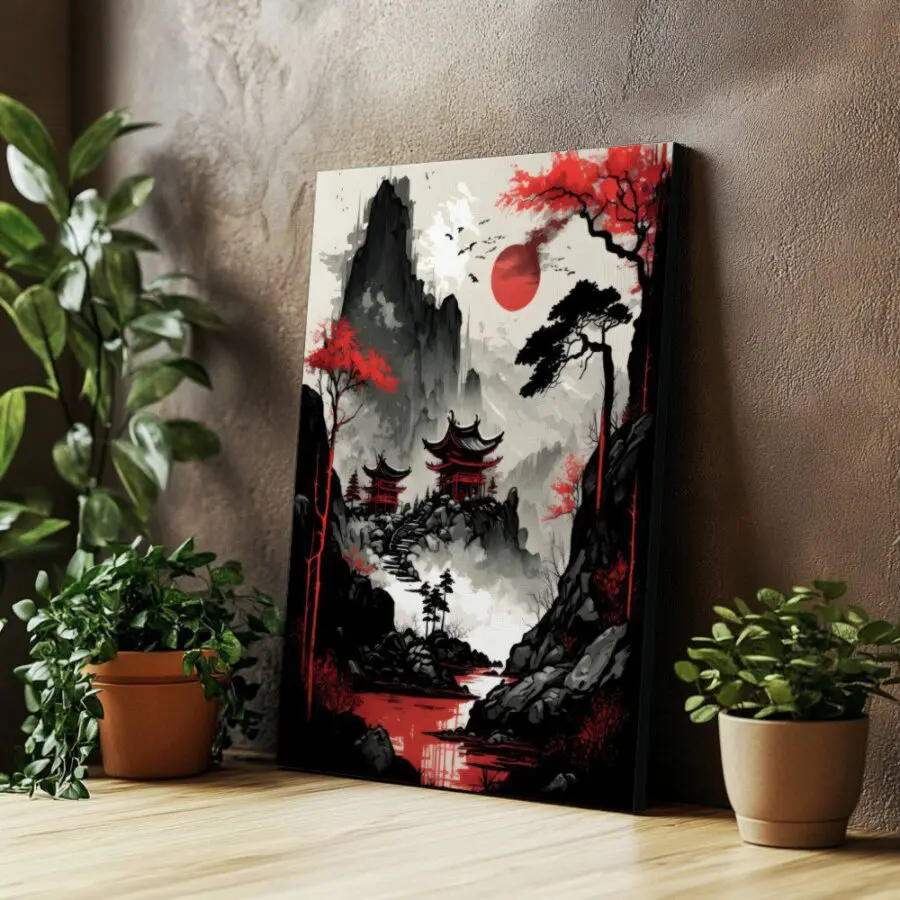 Cuadro de Río Rojo Japonés