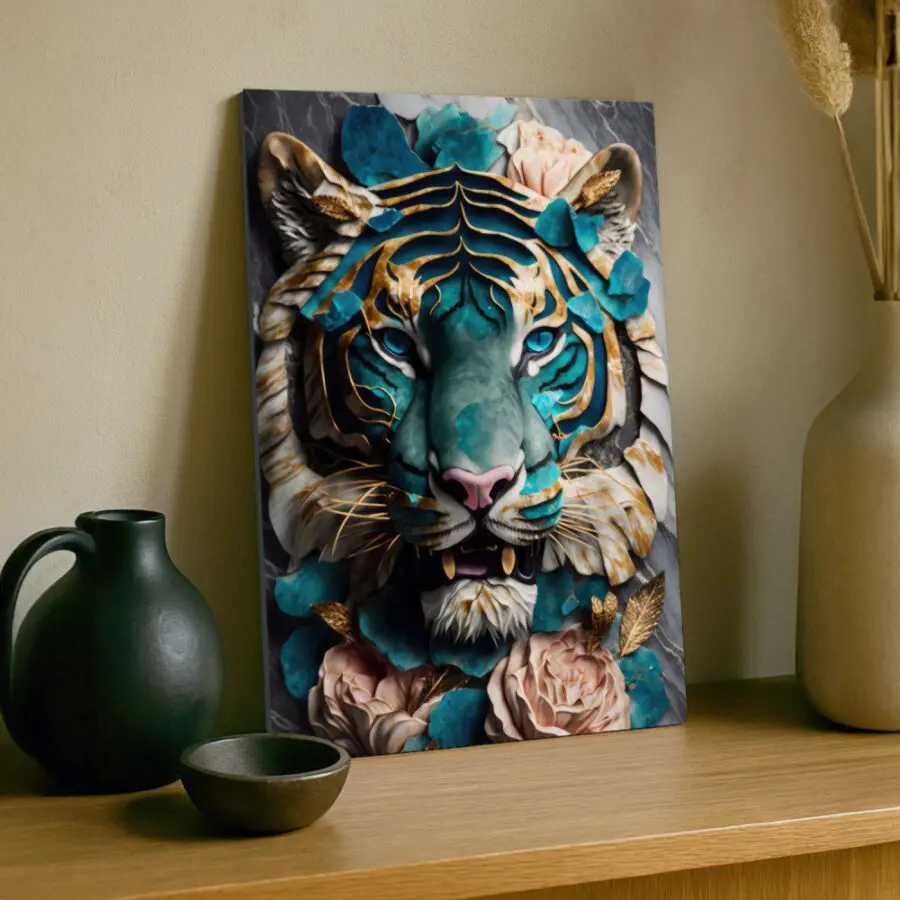 Cuadro de Tigre Abstracto