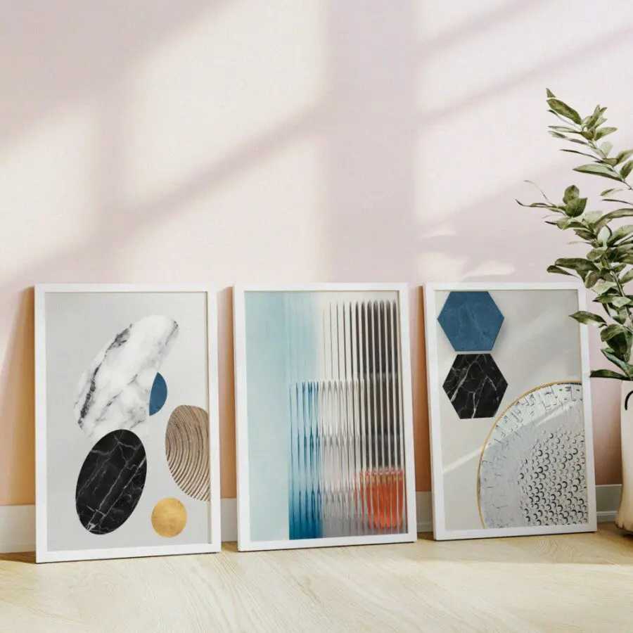 Mural Tríptico Balanced Elements