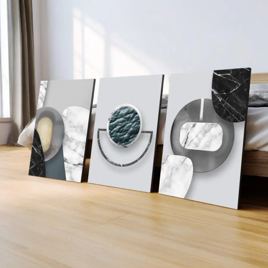 Mural Tríptico Luminous Layers