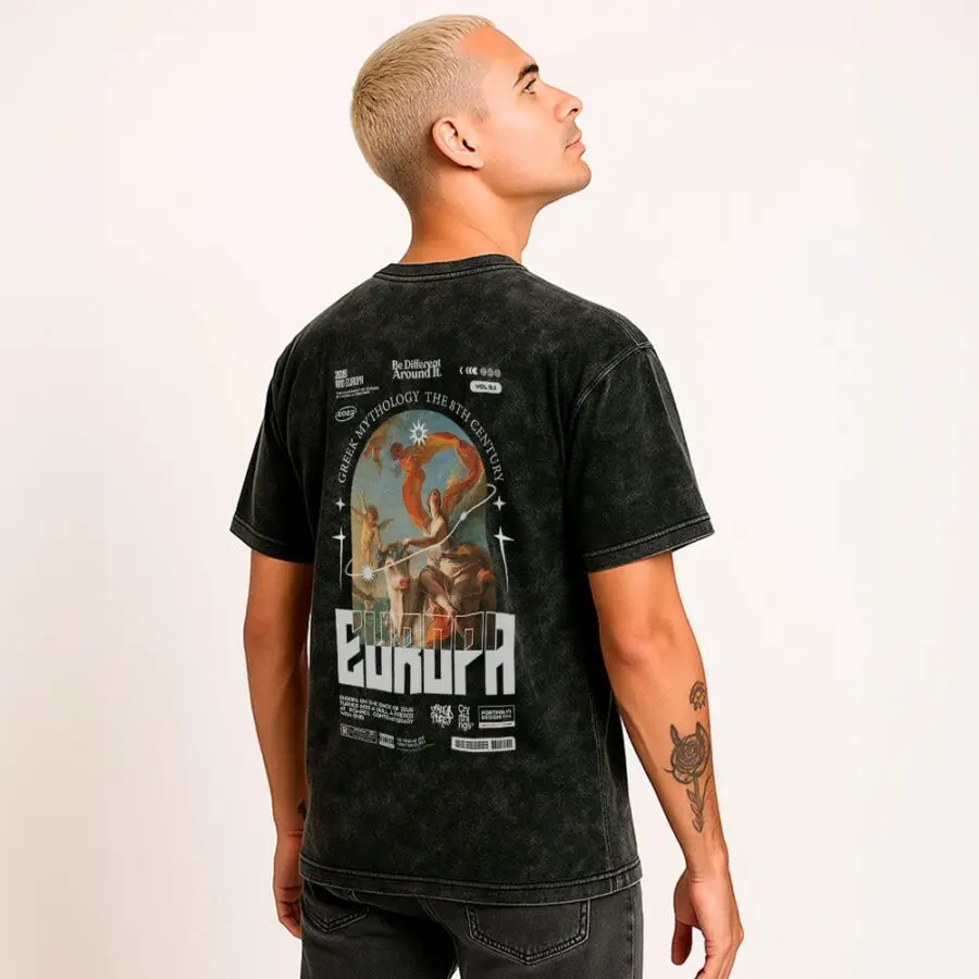 Remera Acid Wash Europa