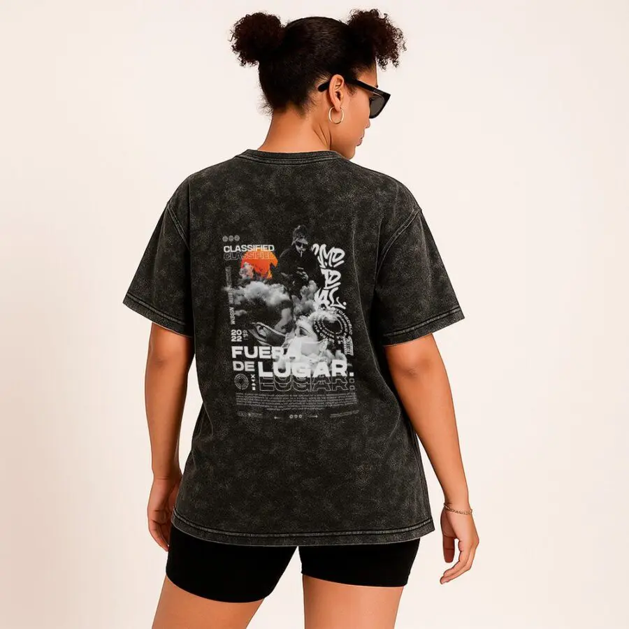 Remera Acid Wash Fuera de Lugar