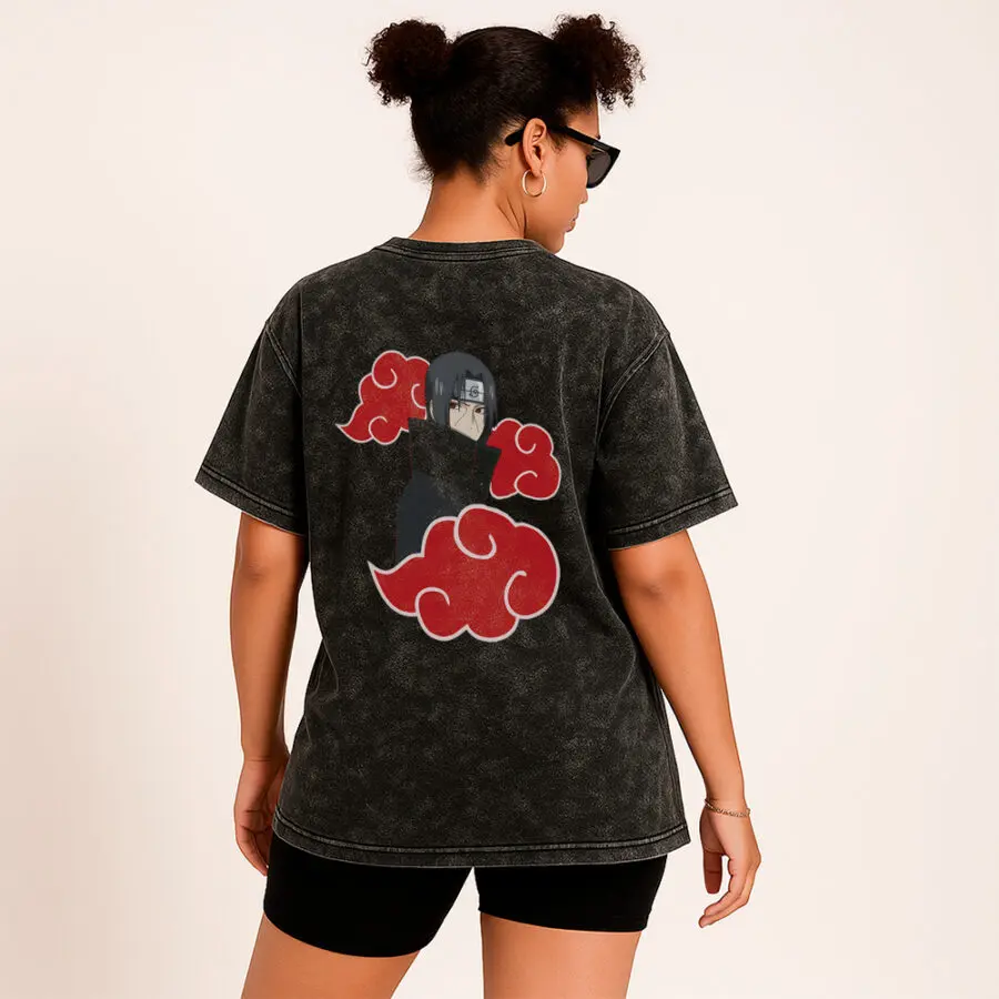 Remera Acid Wash Itachi - naruto