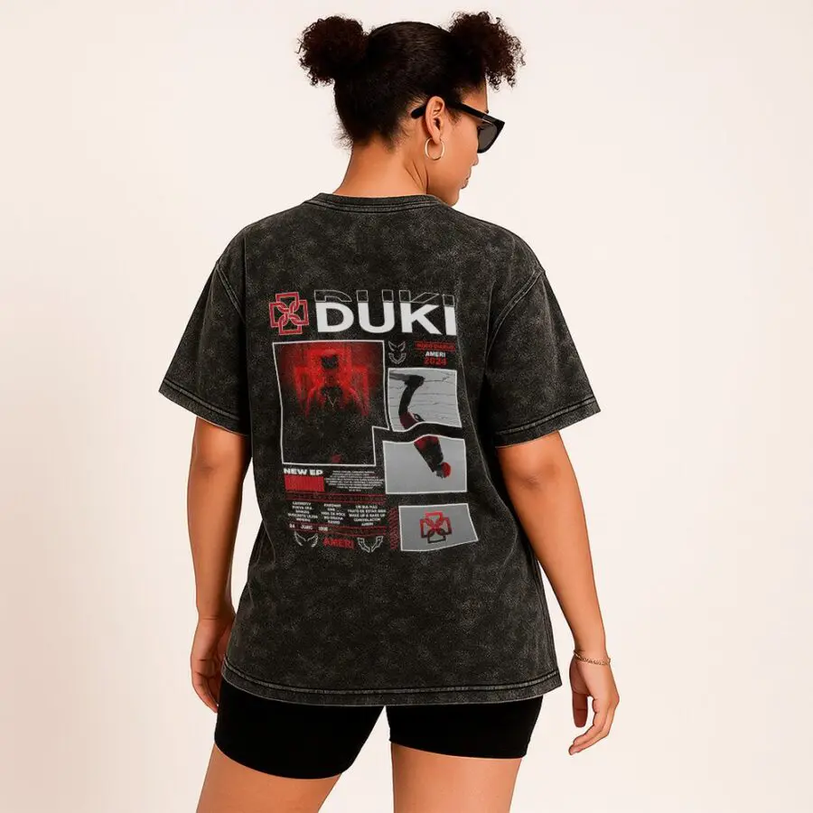 Remera Acid Wash Duki