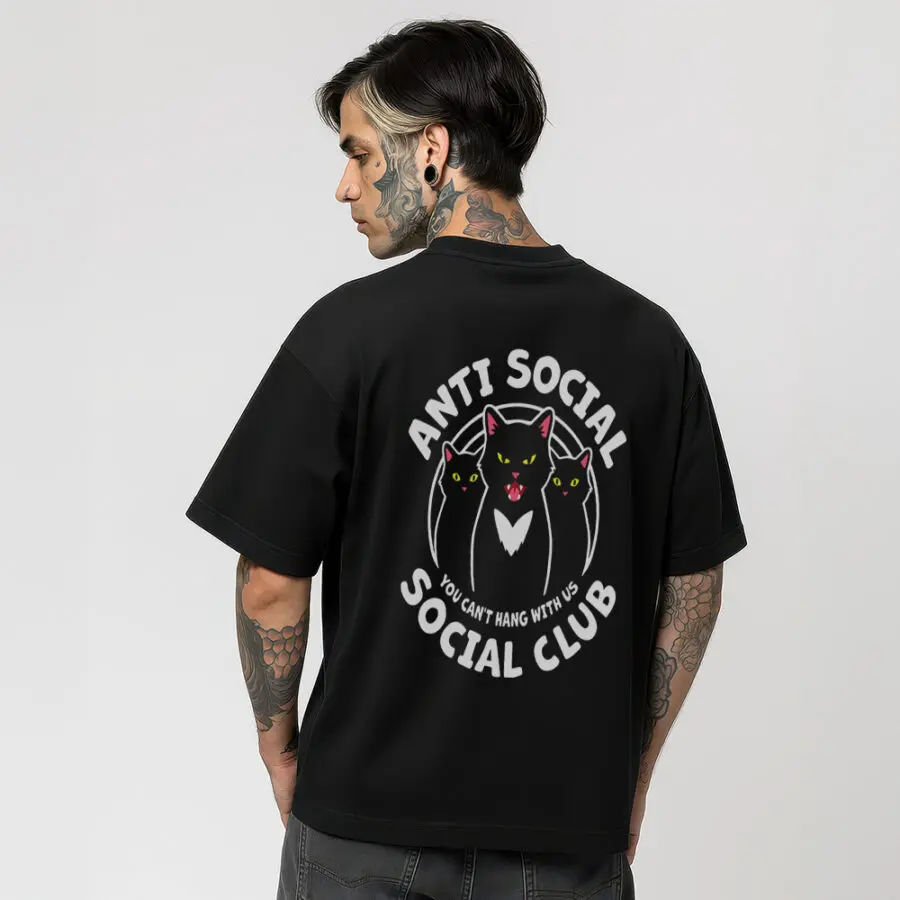 Remera Anti Social Club Cat