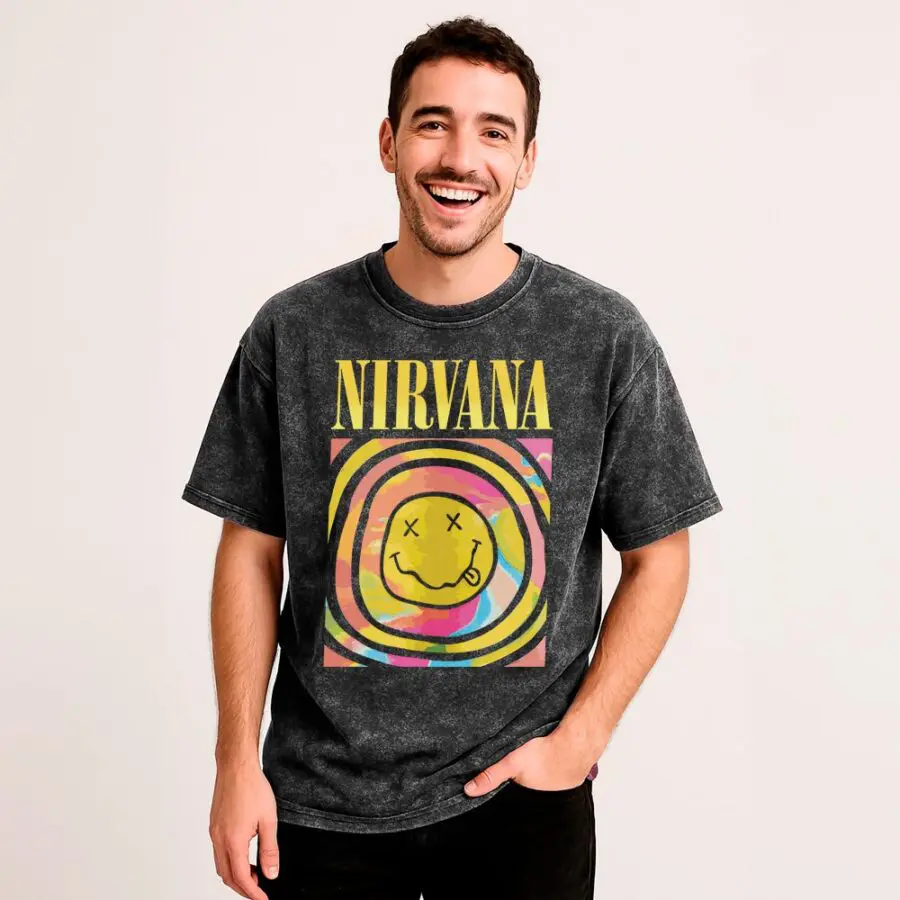 Remera Acid Wash Nirvana