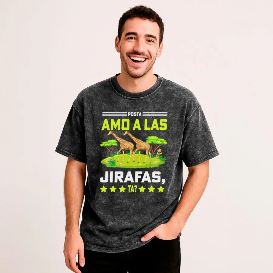 Remera Acid Amo Las Jirafas