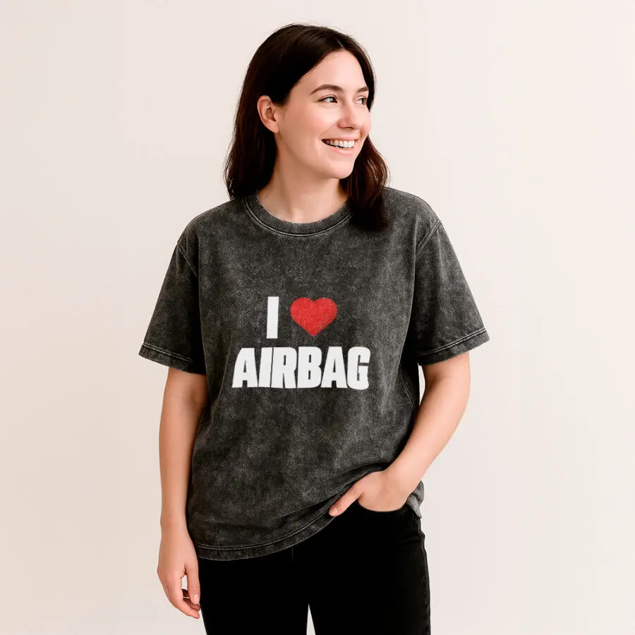 Remera Acid Wash I Love Airbag