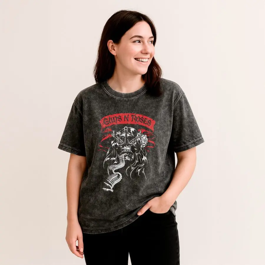 Remera Acid Wash Guns N' Roses