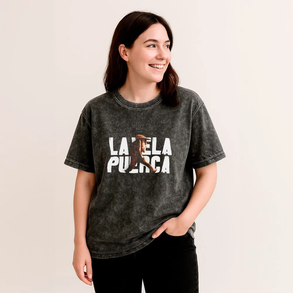 Remera Acid Wash La Vela Puerca