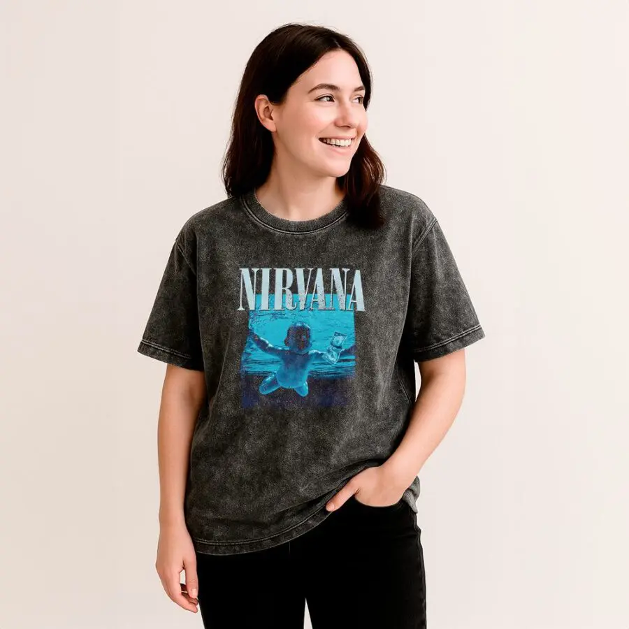 Remera Acid Wash Nirvana