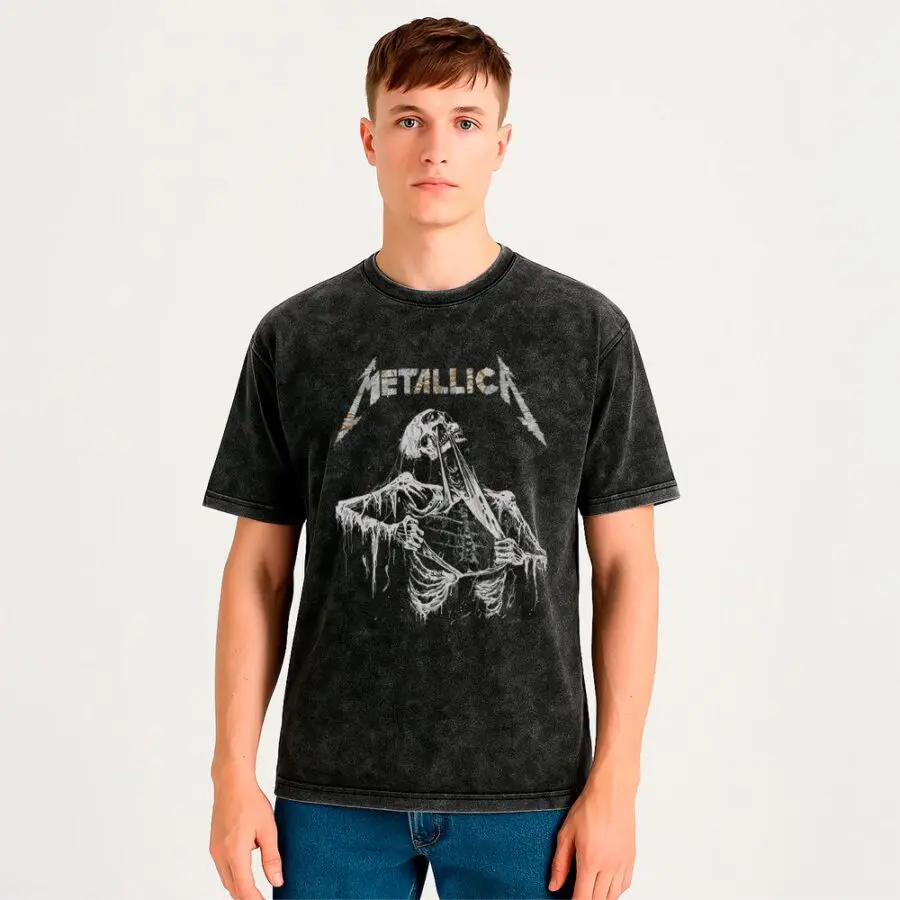 Remera Acid Wash Metallica