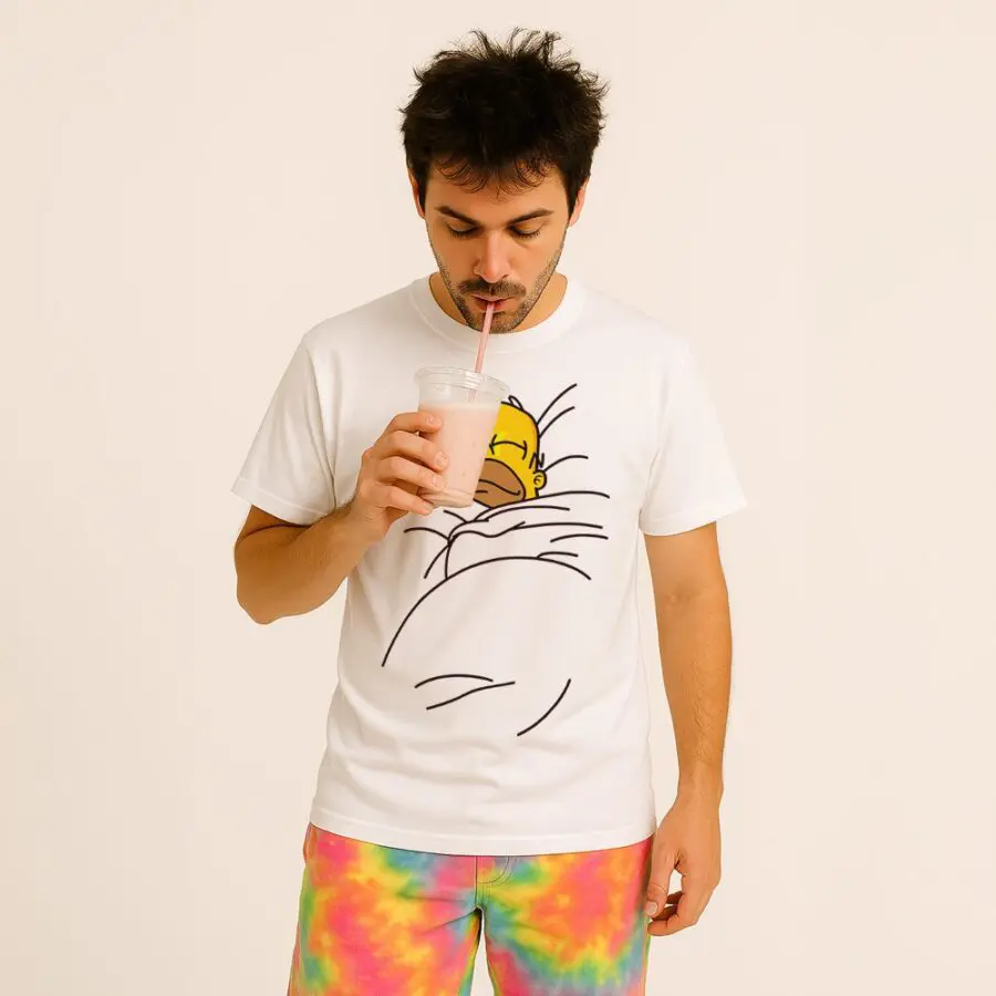 Remera Homero Durmiendo