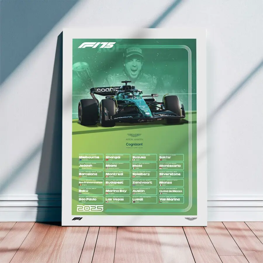 Formula 1 – Calendario 2025 (Versión Aston Martin)