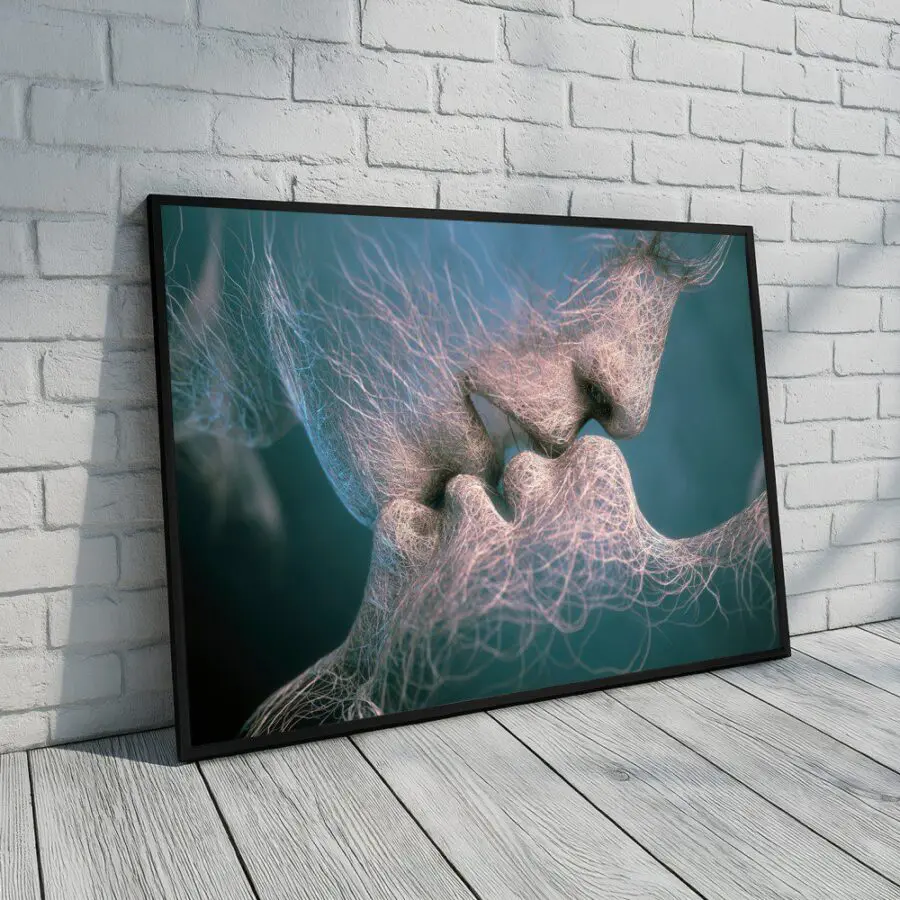 Cuadro de Beso Abstracto