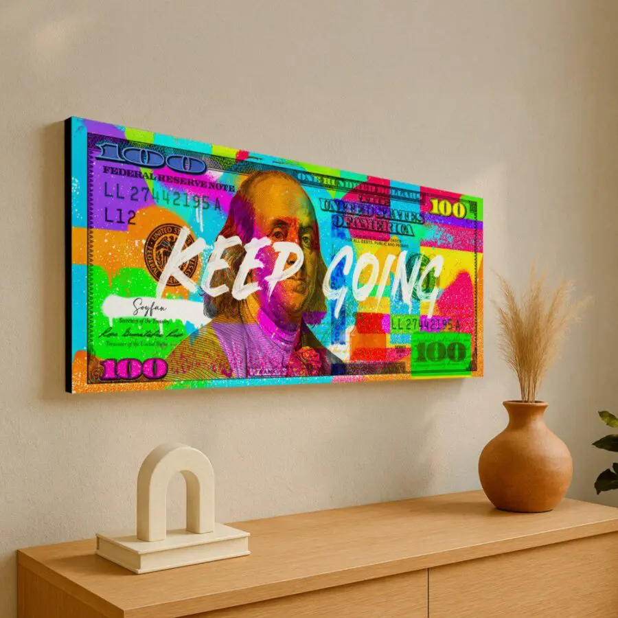 Mural Billete Keep Going