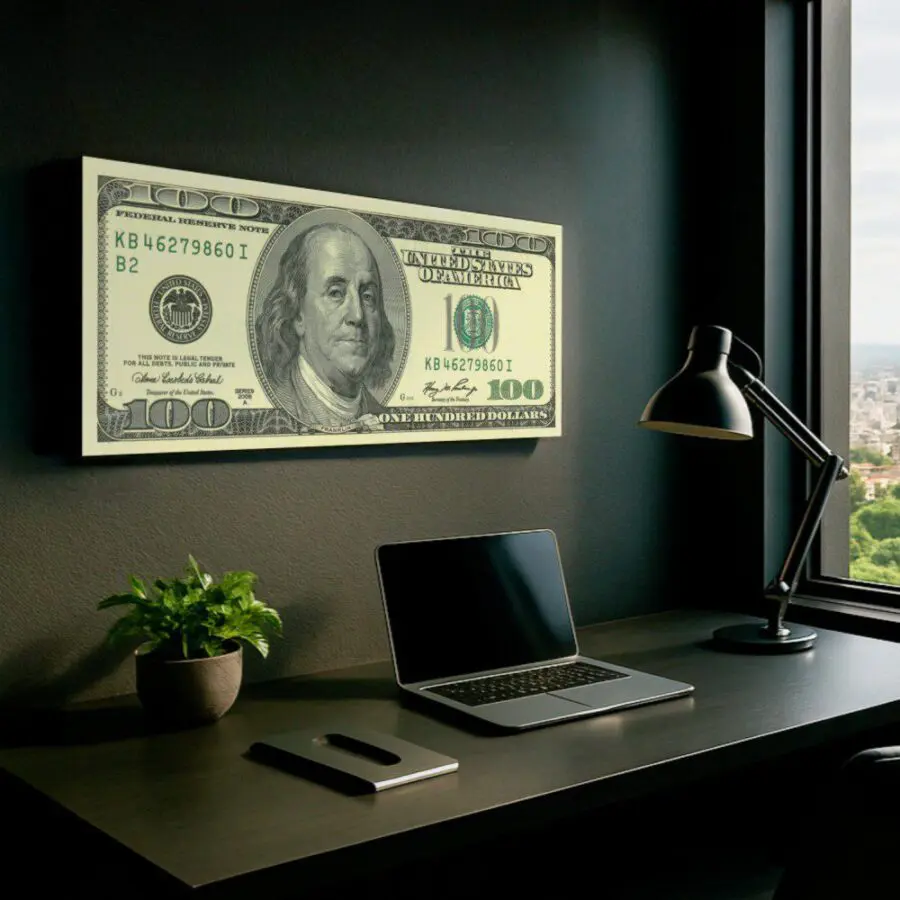 Mural Billete 100 Dólares