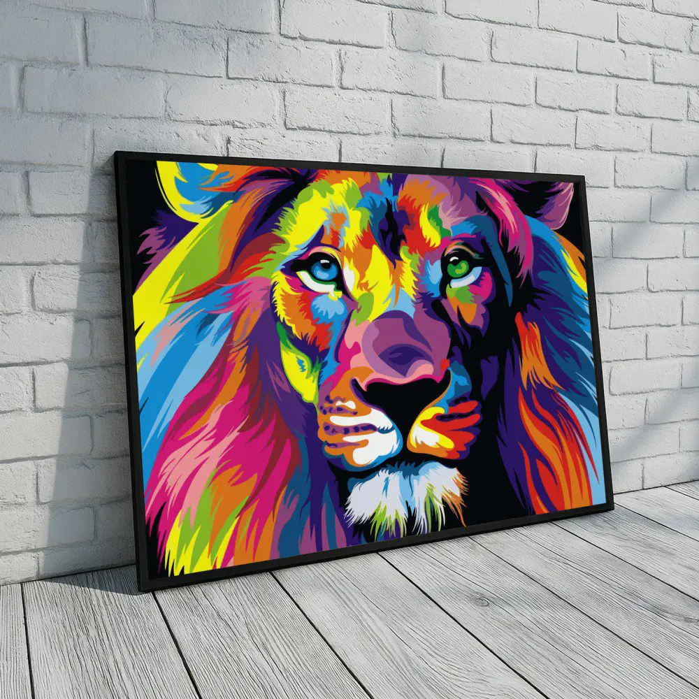 Cuadro de León Colorido - Imagen 3