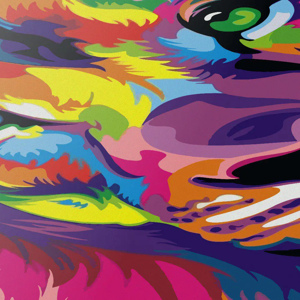 Cuadro de León Colorido - Imagen 4