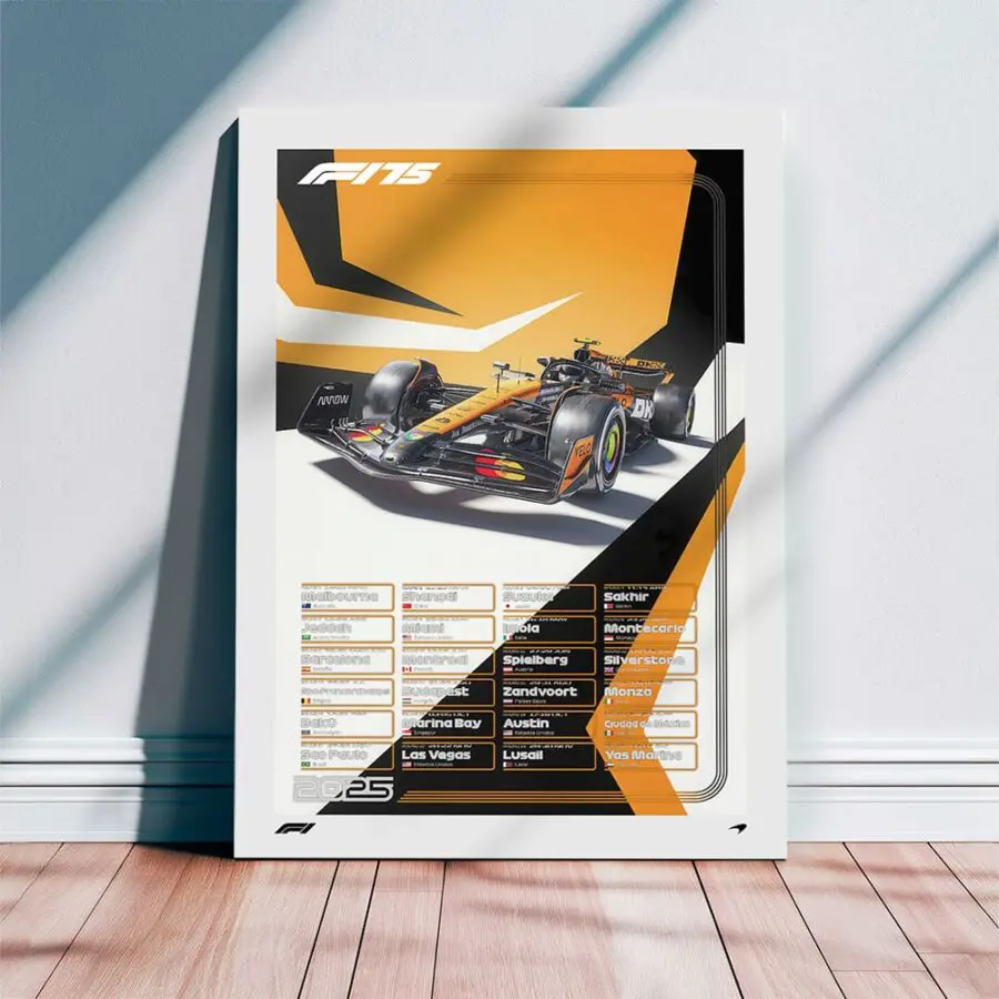 Formula 1 – Calendario 2025 (Versión McLaren F1 Team)