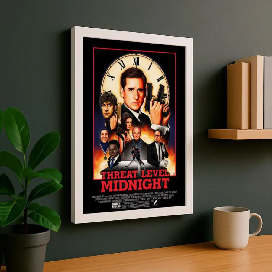 Cuadro de The Office «Threat Level Midnight»