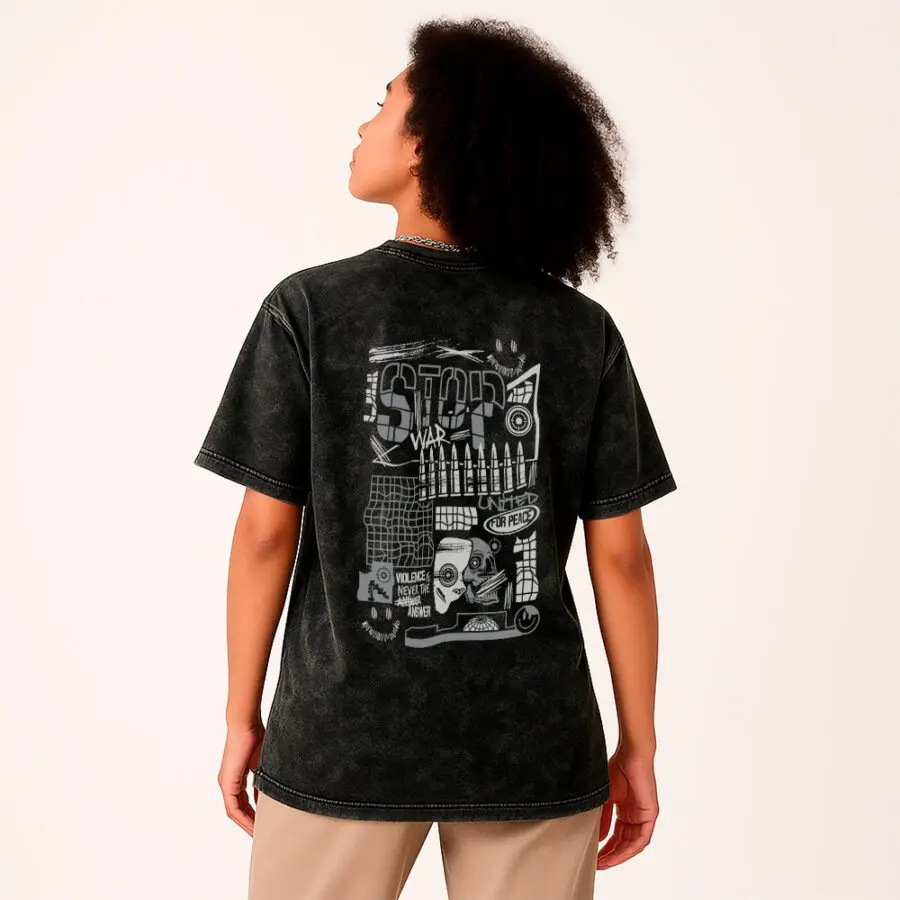 Remera Acid Wash de Stop war