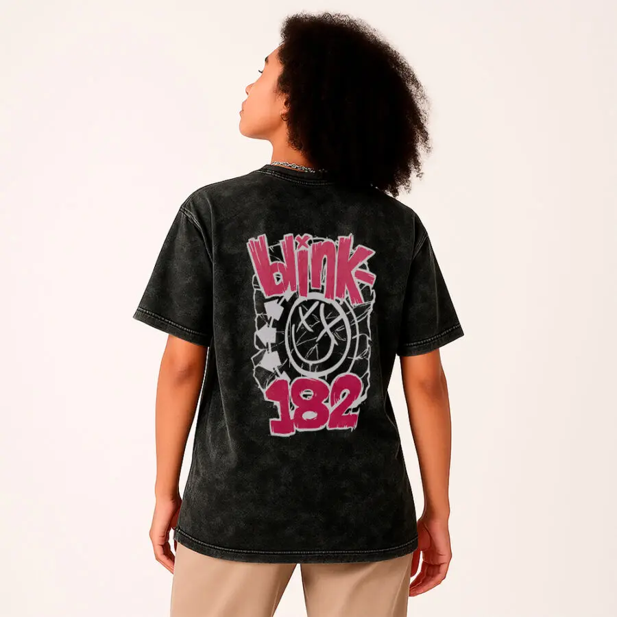 Remera Acid Wash de Blink 182