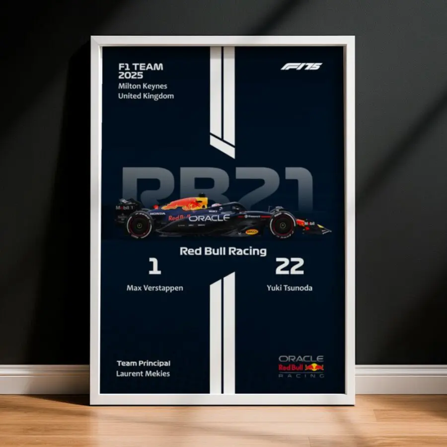 Cuadro de F1 2025 Red Bull Racing RB21 – Verstappen & Tsunoda
