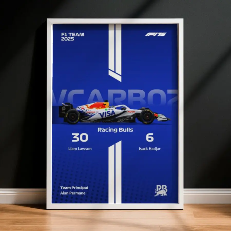 Cuadro de F1 2025 Racing Bulls VCARB02 – Lawson & Hadjar