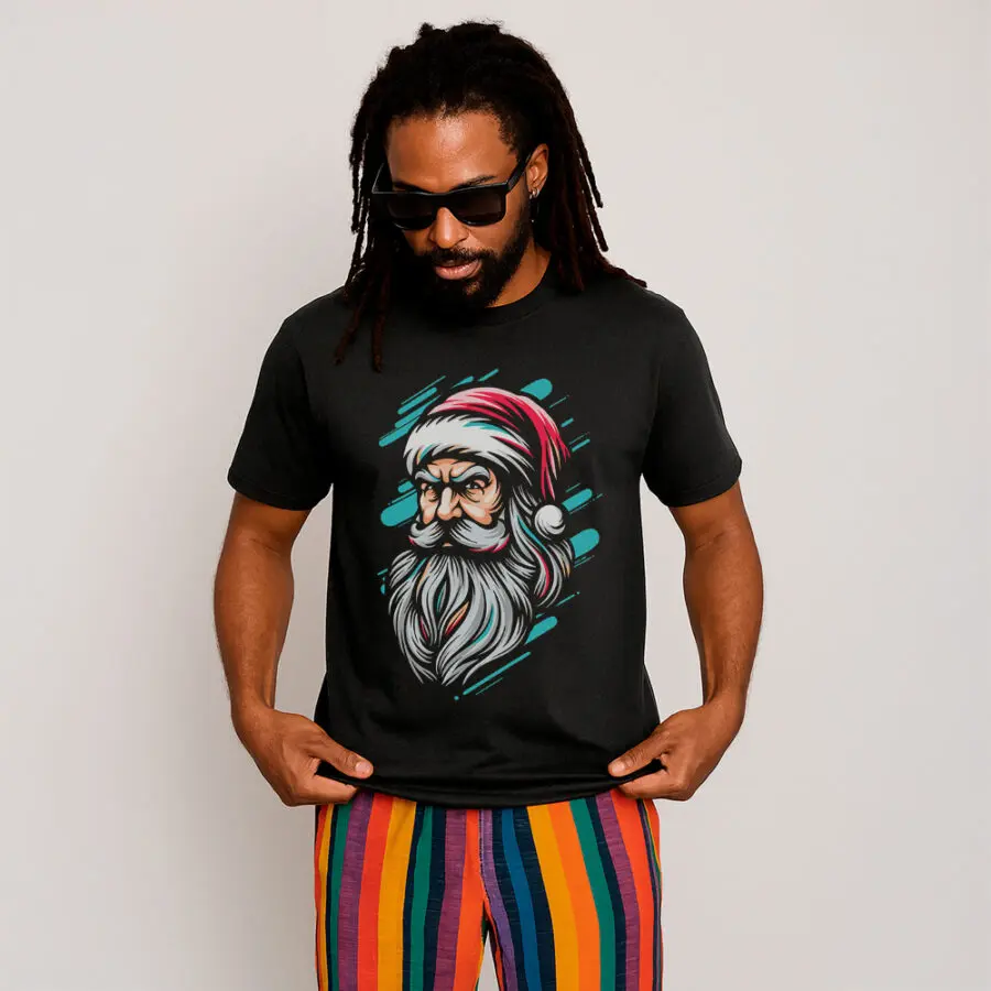 Remera de Papa Noel enojado