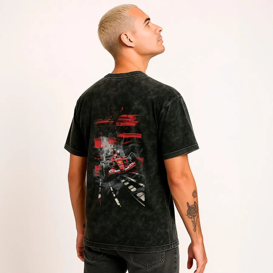 Remera Acid Wash de Ferrari F1 – Michael Schumacher