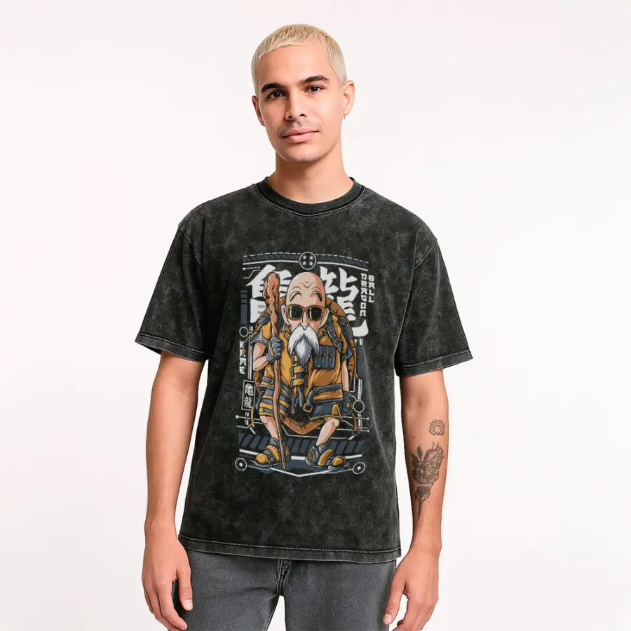 Remera Acid Wash de Maestro Roshi – Dragon Ball