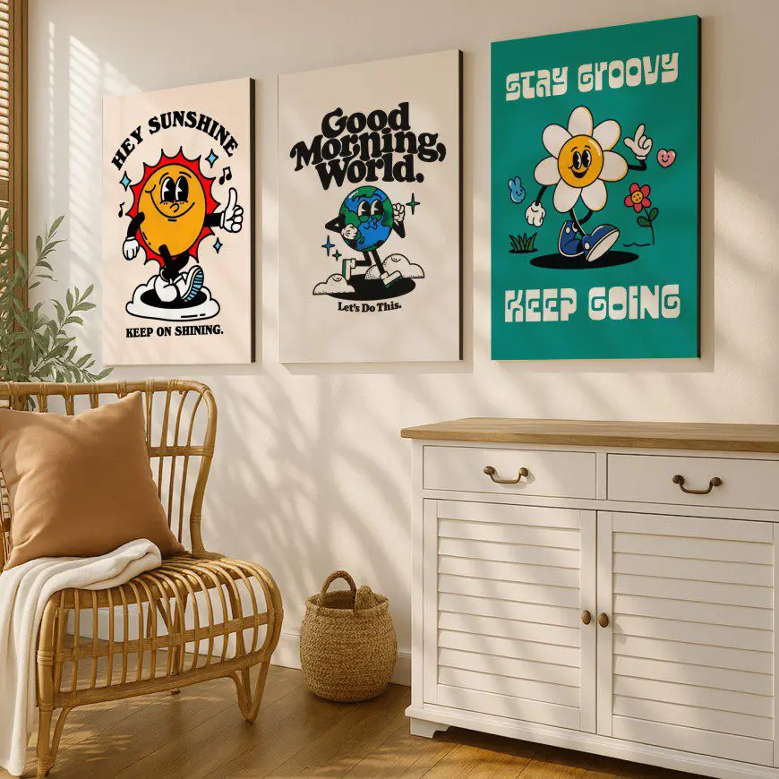 Mural Tríptico de Good Morinig, Word